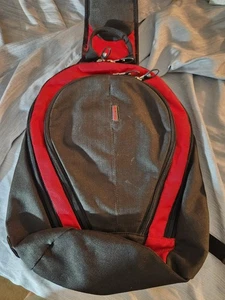 Timberland Sling Backpack - Vintage Backpack Single Strap ~ Red & Black - Picture 1 of 6