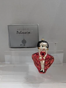 Kurt Adler Betty Boop Polonaise mundgeblasenes Glas Ornament mit Box Vintage 1996 - Bild 1 von 8