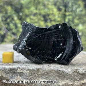 Obsidian Vulkanglas, Wohndeko, magmatisches Gestein, heilender spiritueller Kristall - Bild 1 von 1