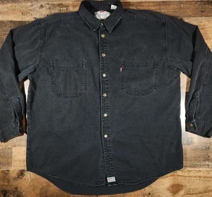Vintage Levi's Hemd Herren XL Faded Black Denim Knopfleiste Western Red Tab 1995 90s - Bild 1 von 13