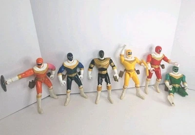 Lot of 6 Vintage Power Rangers ZEO 5.5" Action Figures 1996 Bandai See Photos - Image 1 of 4
