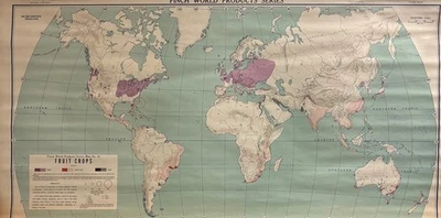 Mapa de tela vintage 1 capa mundo vintage, salvamento, antiguo, antiguo.  Foto 1 de 3