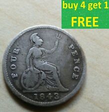Queen Victoria Fourpence/ Groat 4D Silver 1837-1901 Choose your date
