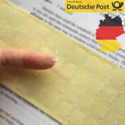 Tastaturaufkleber Tastatur Aufkleber Keyboard Sticker Arabisch Transparent  - Bild 1 von 4