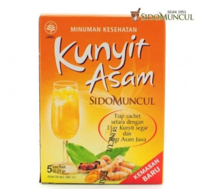 Sido Muncul Turmeric Acid Jamu Natural Extract Powder Juice Kunyit Asam x 2 Pack