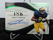 2023 PANINI IMMACULATE Collegiate INK GREEN CHARLES WOODSON AUTOGRAPH AUTO 5/5