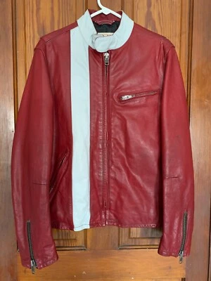 Chaqueta De Colección Gap Product Roja 2006 Edición Especial Café Cuero Para Hombre Talla Pequeña  Foto 1 de 4