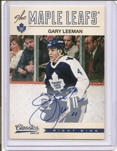 2012-13 Panini Classics Gary Leeman Auto Card Toronto Maple Leafs - Picture 1 of 2