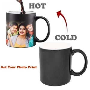 Personalised Magic Color Change Mug,Custom Mug, Any Image Photo Text Design - Picture 1 of 5
