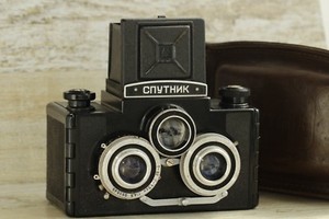 SPUTNIK  Stereo Camera LOMO Stereoscopic Soviet USSR Excellent 