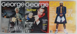 Rare 3-set Vintage JFK Jr. GEORGE MAGAZINE: Arnold Schwarzenegger, Charles Barkl - Bild 1 von 5