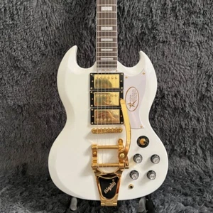 SG Electric Guitar Mahogany Body Rosewood Fretboard Bigsby Tremolo Bridge - Bild 1 von 7