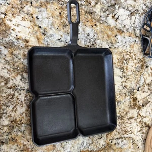 Skillet colazione coloniale completamente ricondizionata stagionata Griswold #666 logo grande - Foto 1 di 4