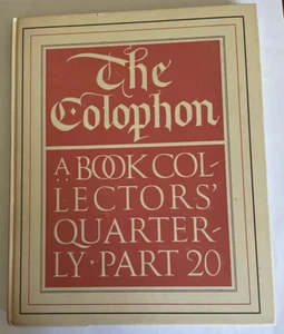 The Colophon - A Book Collectors' Quarterly -20- Part Twenty 1935 - Picture 1 of 17