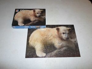 Complete ! *Polar Bear 100 Piece Puzzle Baby Cub Zoo Park Wild Arctic North Pole