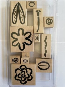 Stampin Up Stamps Definitely Decorative Springtime Fun Rubber Stamp Craft Card - Foto 1 di 7
