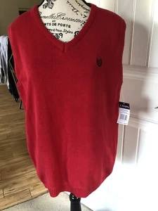 CHAPS vest boys youth size XL (18/20) NWT 100% cotton fit men’s S - Picture 1 of 11