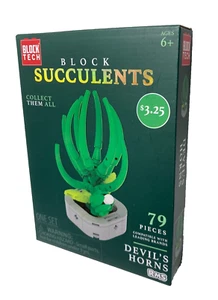 NUEVO, Bloque Suculentas Cuernos del Diablo Planta Bloque de Construcción Set 79 Piezas - Imagen 1 de 2