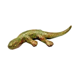 Ceramic Lizard Pottery Art 7” Hand Made & Painted Signed HB 90 - Picture 1 of 10