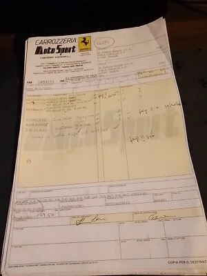 FERRARI SERVICE MODENA ,  1x   1995s original invoice.... - Image 1 of 4