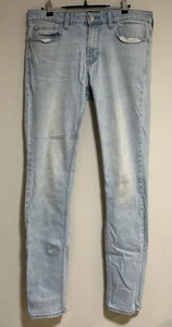 Pacsun Los Angeles Active Stretch Mens Jeans 32x34 Skinny Light Wash Vietnam - Picture 1 of 7