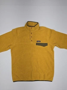 Patagonia Synchilla Snap T Polar Fleece Pocket Jacket Yellow Men's Size M - Picture 1 of 13