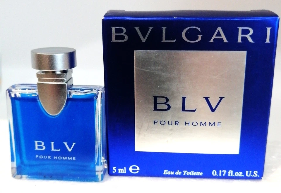 BLV POUR HOMME Mini Eau de Toilette Fluid de Bvlgari 0,17 oz 5 ml Lote # 00176V1 Foto 1 de 3