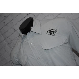 Camisa táctica Tru-Spec para hombre talla grande elástica botones broches de presión gris ventilados - Imagen 1 de 7