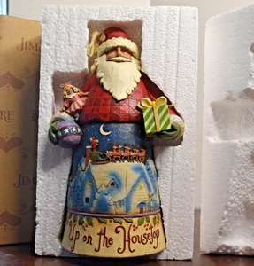 Jim Shore Heartwood Creek Santa "Up On The Housetop" 2008 Christmas 411076 EUC - Picture 1 of 11