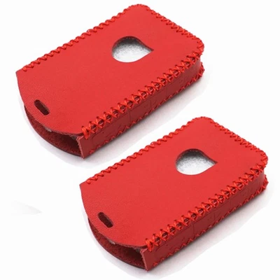 2 piezas de cuero rojo para Volvo XC60 XC90 S60 S90 V90 XC40 4 botones llavero bolsa Foto 1 de 4