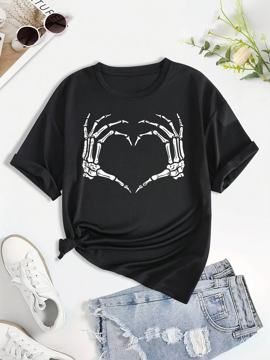 Little Hunter Women's Skull Print Tank Top - Hollow Out Back, Sleeveless Casual Tee, Large/X-Large - View #12