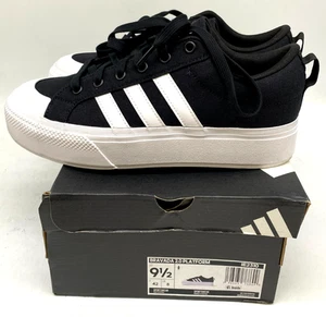 Adidas Bravada 2.0 Platform Women's Black White Lace Up Shoes Size 9.5 - Picture 1 of 10