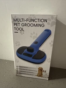 Haustierpflegebürste mit Spray & Selbstreinigung - Hunde & Katzen, blau - Bild 1 von 4