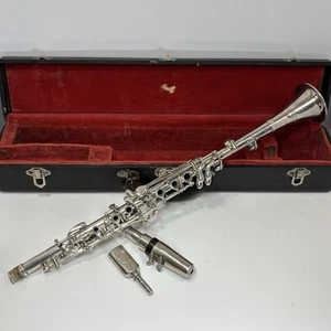 Clarinete American Harry Pedler Metal De Colección #15787 Grabado Elkhart Indiana con Estuche - Imagen 1 de 17