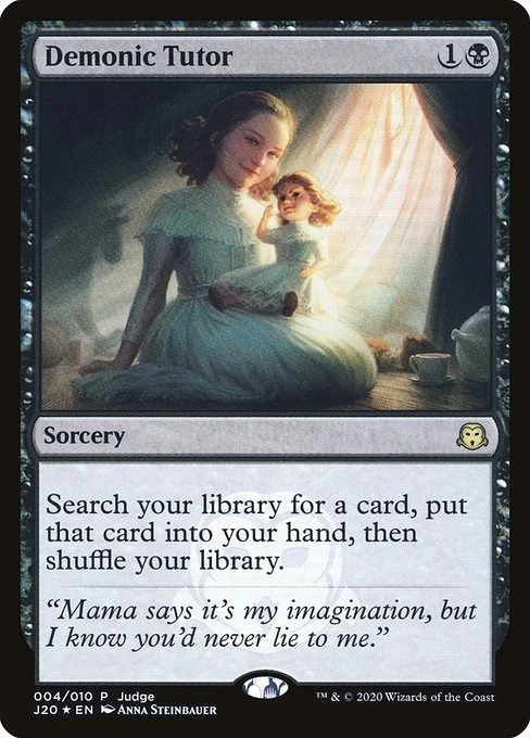 MTG FOIL 2020 Demonic Tutor English [Judge Promos] - Image 1 of 1