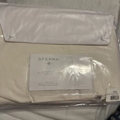 Sábana plana Sferra Grande Hotel Collection 77320 King marfil/marfil percal Italia Foto 1 de 4