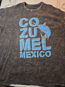 Cozumel Mexico T Shirt Mens X Large Tye Dye Black Short Sleeve Graphic Casual - Picture 1 of 5