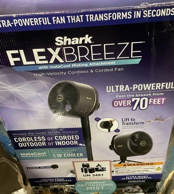 ⚡️Shark FlexBreeze Fan with Mist Attachment  🆕Open Distressed Box⚠️ - Image 1 of 3