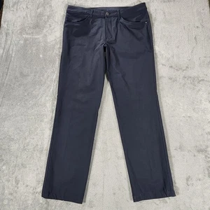 Lululemon Pants Mens 34x31 Navy 5 Pocket Tech Performance Stretch Commuter Golf - Picture 1 of 18