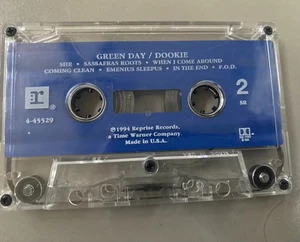 Green Day Reprise Records Dookie 1994 Vintage Cassette Tape No Case Blue  - Picture 1 of 6