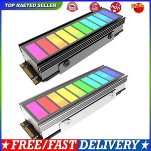 5V 3Pin ARGB Sync M.2 NVME SSD Heatsink M.2 SSD 2280 Radiator for 2280 M.2 SSD - Photo 1/13