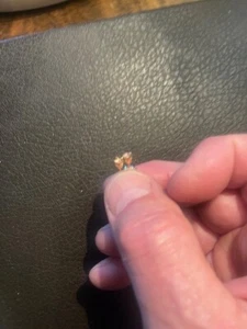 14k Yellow Gold and Real Diamond Stud Earrings - Picture 1 of 4