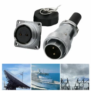 WS24-2/3/4/9/10/12/19P Aviation Plug Socket Multipole Connector Bulkhead 4 Hole  - Picture 1 of 6