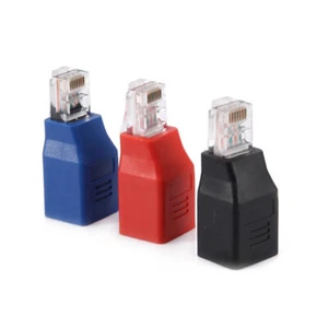 RJ45 M/F Crossover Adapter Male To Female Crossed Ethernet Cable Adaptor DF - Zdjęcie 1 z 11