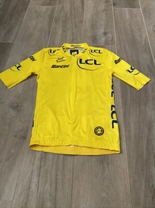 Official Tour de France AUTHENTIC Yellow Mens Jersey LCL Santini Large Rare - Picture 1 of 10