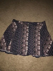 Full Tilt Skirt Girls Juniors Size XL Burgundy Pre-Owned TILLY'S PAISLEY - Picture 1 of 4