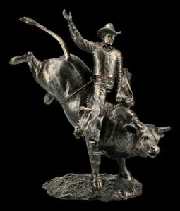 Vaquero Figura - Rodeo En Bulle - Occidental Buey Toro Dekostatue