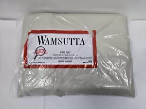 Wamsutta King flaches Laken Pastell hellgrün 250 Fadenzahl Baumwolle Perkal Irr - Bild 1 von 8
