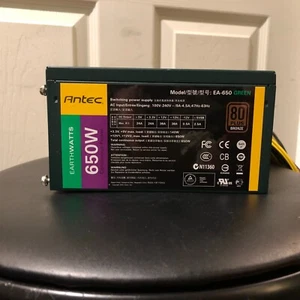 650W ATX Power Supply Antec EA-650 GREEN 80 PLUS BRONZE - Tested - Picture 1 of 9