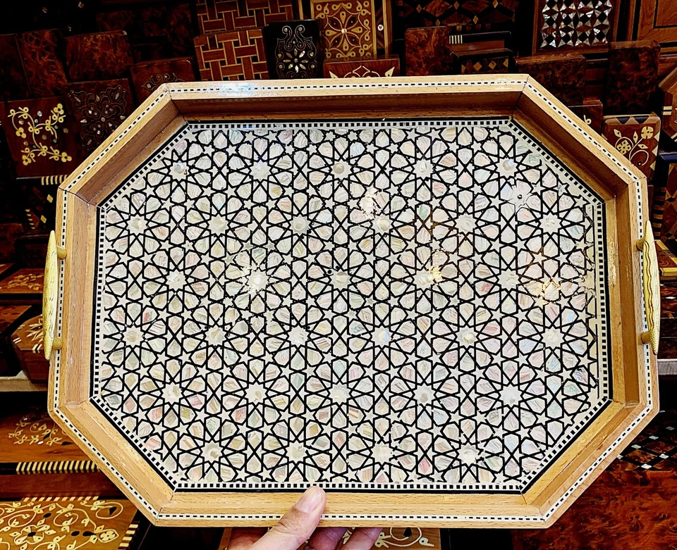 Persian Rare Wooden Bear Plate Serving Tray Tea Food Server Dishes Handmade Gift - Image 1 of 4